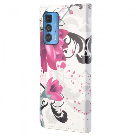 Housse Motorola Edge 20 Pro Tropical Flowers Housse Motorola Edge 20 Pro Tropical Flowers