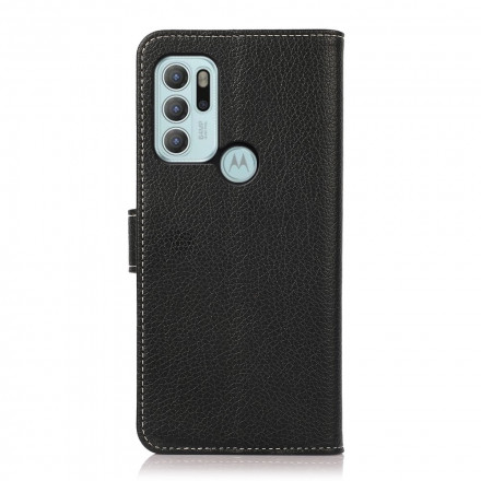 Housse Motorola G60s Litchi Coutures Apparentes Housse Motorola G60s Litchi Coutures Apparentes