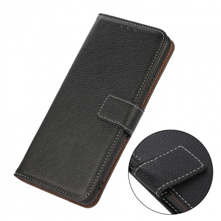 Housse Motorola G60s Litchi Coutures Apparentes Housse Motorola G60s Litchi Coutures Apparentes