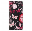 Housse Motorola Edge 20 Pro Papillons et Fleurs