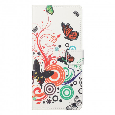 Housse Motorola Edge 20 Pro Papillons et Fleurs Housse Motorola Edge 20 Pro Papillons et Fleurs