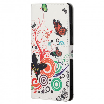 Housse Motorola Edge 20 Pro Papillons et Fleurs Housse Motorola Edge 20 Pro Papillons et Fleurs