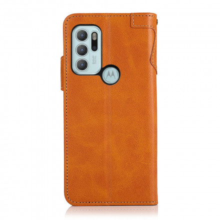 Housse Motorola G60s Simili Cuir Bouton KHAZNEH Housse Motorola G60s Simili Cuir Bouton KHAZNEH