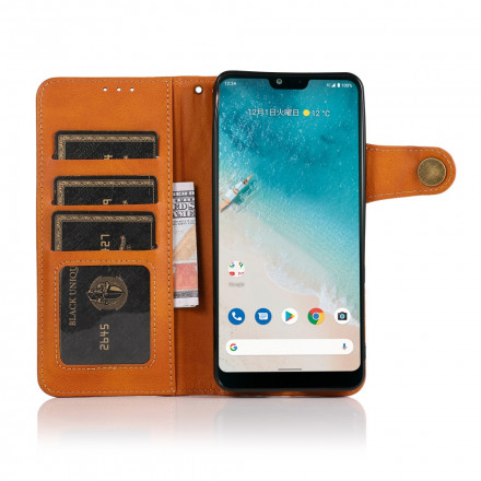 Housse Motorola G60s Simili Cuir Bouton KHAZNEH Housse Motorola G60s Simili Cuir Bouton KHAZNEH