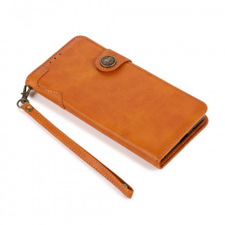 Housse Motorola G60s Simili Cuir Bouton KHAZNEH Housse Motorola G60s Simili Cuir Bouton KHAZNEH