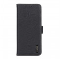 Housse Moto G60s Cuir Litchi KHAZNEH