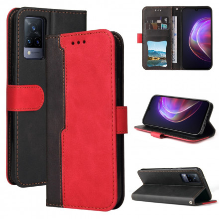 Housse Vivo V21 5G Simili Cuir Bicolore Coloré Housse Vivo V21 5G Simili Cuir Bicolore Coloré