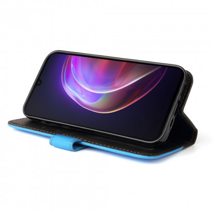 Housse Vivo V21 5G Simili Cuir Bicolore Coloré Housse Vivo V21 5G Simili Cuir Bicolore Coloré