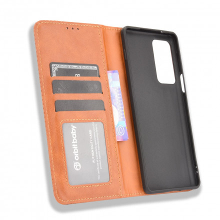 Flip Cover Motorola Edge 20 Pro Effet Cuir Vintage Stylisé Flip Cover Motorola Edge 20 Pro Effet Cuir Vintage Stylisé