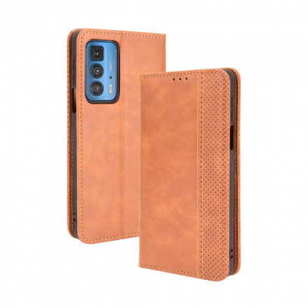 Flip Cover Motorola Edge 20 Pro Effet Cuir Vintage Stylisé Flip Cover Motorola Edge 20 Pro Effet Cuir Vintage Stylisé