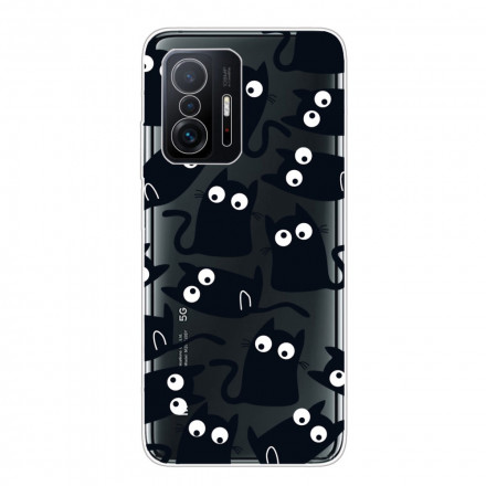 Coque Xiaomi 11T Multiples Chats Noirs