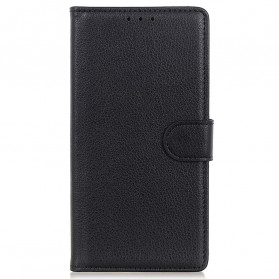 Housse Motorola Edge 20 Pro Simili Cuir Litchi Traditionnel