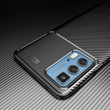 Coque Motorola Edge 20 Pro Flexible Texture Fibre Carbone