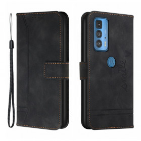 Housse Motorola Edge 20 Pro Smile avec Lanière