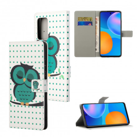 Housse Xiaomi Redmi 10 Hibou Endormi à Lanière Housse Xiaomi Redmi 10 Hibou Endormi à Lanière