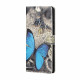 Housse Xiaomi Redmi 10 Papillon Bleu à Lanière Housse Xiaomi Redmi 10 Papillon Bleu à Lanière