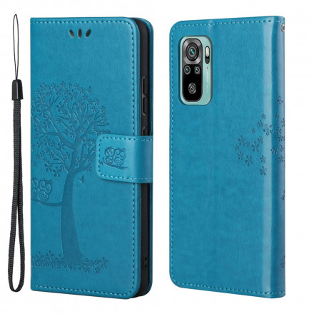 Housse Xiaomi Redmi 10 Arbre et Hiboux à Lanière Housse Xiaomi Redmi 10 Arbre et Hiboux à Lanière