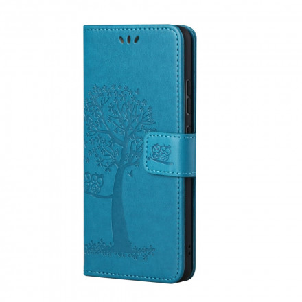 Housse Xiaomi Redmi 10 Arbre et Hiboux à Lanière Housse Xiaomi Redmi 10 Arbre et Hiboux à Lanière