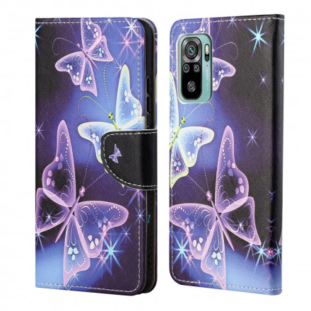 Housse Xiaomi Redmi 10 Papillons Néons Housse Xiaomi Redmi 10 Papillons Néons