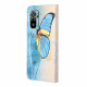 Housse Xiaomi Redmi 10 Papillon Bleu et Jaune Housse Xiaomi Redmi 10 Papillon Bleu et Jaune