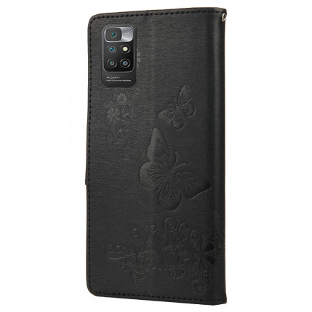 Housse Xiaomi Redmi 10 Que des Papillons avec Lanière Housse Xiaomi Redmi 10 Que des Papillons avec Lanière