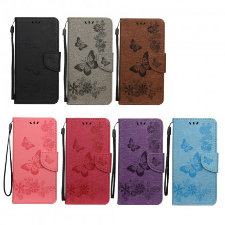 Housse Xiaomi Redmi 10 Que des Papillons avec Lanière Housse Xiaomi Redmi 10 Que des Papillons avec Lanière
