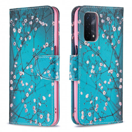 Flip Cover Oppo A54 5G / A74 5G Branches Fleuries Flip Cover Oppo A54 5G / A74 5G Branches Fleuries