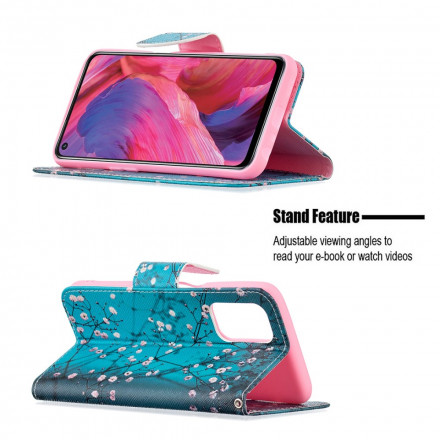 Flip Cover Oppo A54 5G / A74 5G Branches Fleuries Flip Cover Oppo A54 5G / A74 5G Branches Fleuries