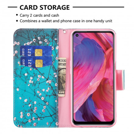 Flip Cover Oppo A54 5G / A74 5G Branches Fleuries Flip Cover Oppo A54 5G / A74 5G Branches Fleuries