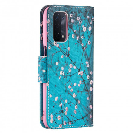 Flip Cover Oppo A54 5G / A74 5G Branches Fleuries Flip Cover Oppo A54 5G / A74 5G Branches Fleuries