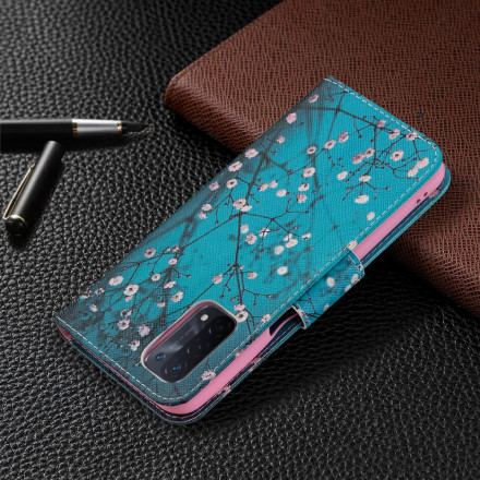 Flip Cover Oppo A54 5G / A74 5G Branches Fleuries Flip Cover Oppo A54 5G / A74 5G Branches Fleuries