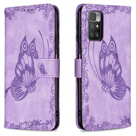 Housse Xiaomi Redmi 10 Papillon Baroque à Lanière Housse Xiaomi Redmi 10 Papillon Baroque à Lanière