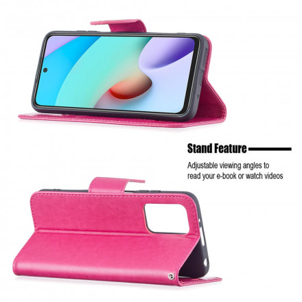 Housse Xiaomi Redmi 10 Papillons Imprimés à Lanière Housse Xiaomi Redmi 10 Papillons Imprimés à Lanière