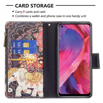Housse Oppo A54 5G / A74 5G Poche Zippée Éléphant Housse Oppo A54 5G / A74 5G Poche Zippée Éléphant