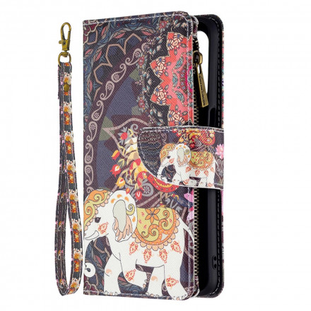 Housse Oppo A54 5G / A74 5G Poche Zippée Éléphant Housse Oppo A54 5G / A74 5G Poche Zippée Éléphant