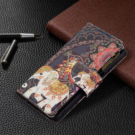 Housse Oppo A54 5G / A74 5G Poche Zippée Éléphant Housse Oppo A54 5G / A74 5G Poche Zippée Éléphant