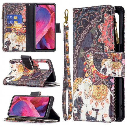 Housse Oppo A54 5G / A74 5G Poche Zippée Éléphant Housse Oppo A54 5G / A74 5G Poche Zippée Éléphant
