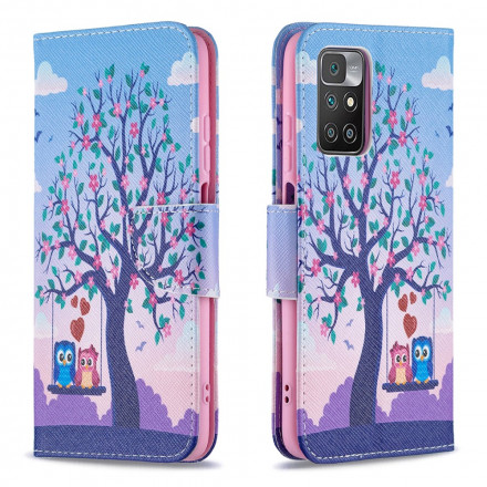 Housse Xiaomi Redmi 10 Hiboux Sur La Balançoire Housse Xiaomi Redmi 10 Hiboux Sur La Balançoire