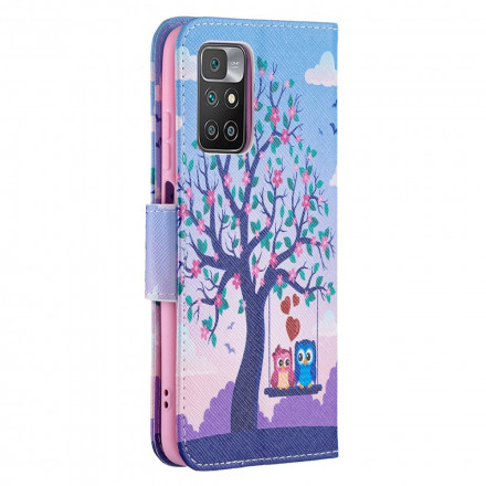 Housse Xiaomi Redmi 10 Hiboux Sur La Balançoire Housse Xiaomi Redmi 10 Hiboux Sur La Balançoire