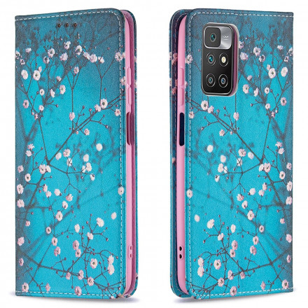 Flip Cover Xiaomi Redmi 10 Branches Fleuries Flip Cover Xiaomi Redmi 10 Branches Fleuries