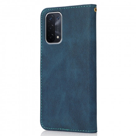 Housse Oppo A54 5G / A74 5G Simili Cuir Bicolore Triangle Housse Oppo A54 5G / A74 5G Simili Cuir Bicolore Triangle