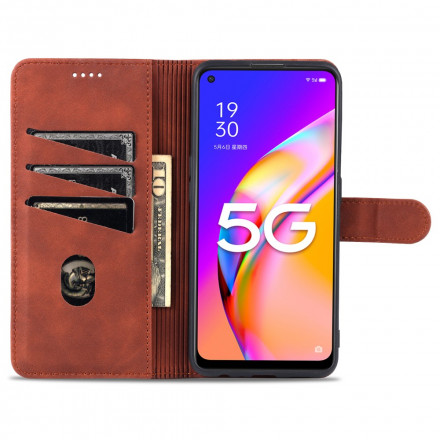Housse Oppo A94 5G AZNS Effet Cuir Housse Oppo A94 5G AZNS Effet Cuir
