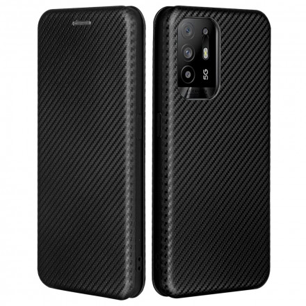 Flip Cover Oppo A94 5G Silicone Carbone Coloré Flip Cover Oppo A94 5G Silicone Carbone Coloré