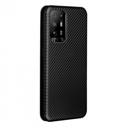 Flip Cover Oppo A94 5G Silicone Carbone Coloré Flip Cover Oppo A94 5G Silicone Carbone Coloré
