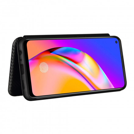 Flip Cover Oppo A94 5G Silicone Carbone Coloré Flip Cover Oppo A94 5G Silicone Carbone Coloré