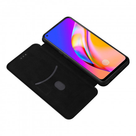 Flip Cover Oppo A94 5G Silicone Carbone Coloré Flip Cover Oppo A94 5G Silicone Carbone Coloré
