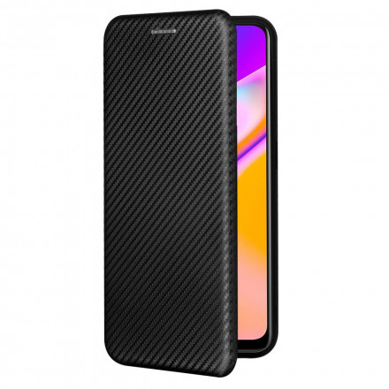 Flip Cover Oppo A94 5G Silicone Carbone Coloré Flip Cover Oppo A94 5G Silicone Carbone Coloré