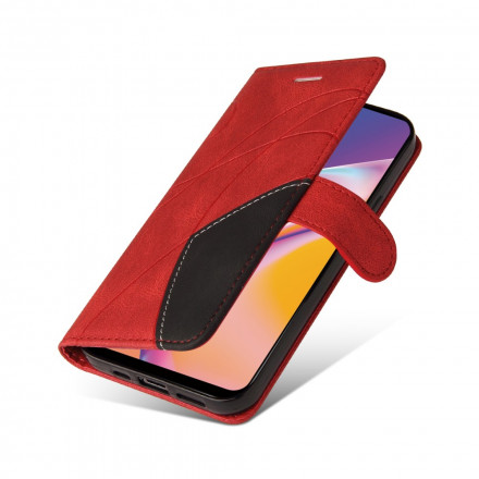 Housse Oppo A94 5G Simili Cuir Bicolore Signature Housse Oppo A94 5G Simili Cuir Bicolore Signature