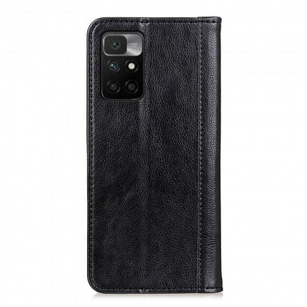 Flip Cover Xiaomi Redmi 10 Cuir Litchi Fendu Élégance Flip Cover Xiaomi Redmi 10 Cuir Litchi Fendu Élégance