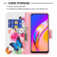 Housse Oppo A94 5G Papillons et Fleurs Peints Housse Oppo A94 5G Papillons et Fleurs Peints